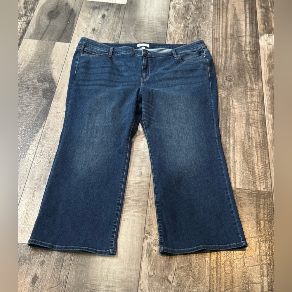 Lane Bryant Magic Waistband Signature Fit Mid Rise Denim Blue Jeans 28 Short